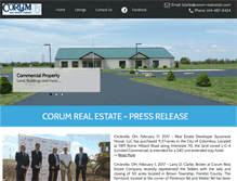 Tablet Screenshot of corum-realestate.com